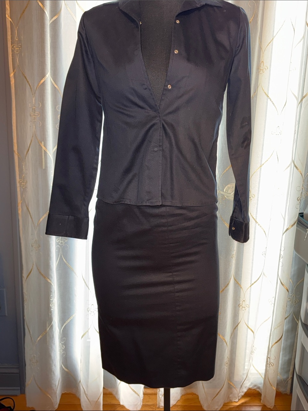 Banana Republic Black Two-Piece Skirt Set